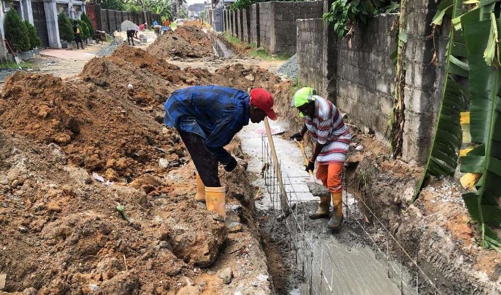 Construction workers on site