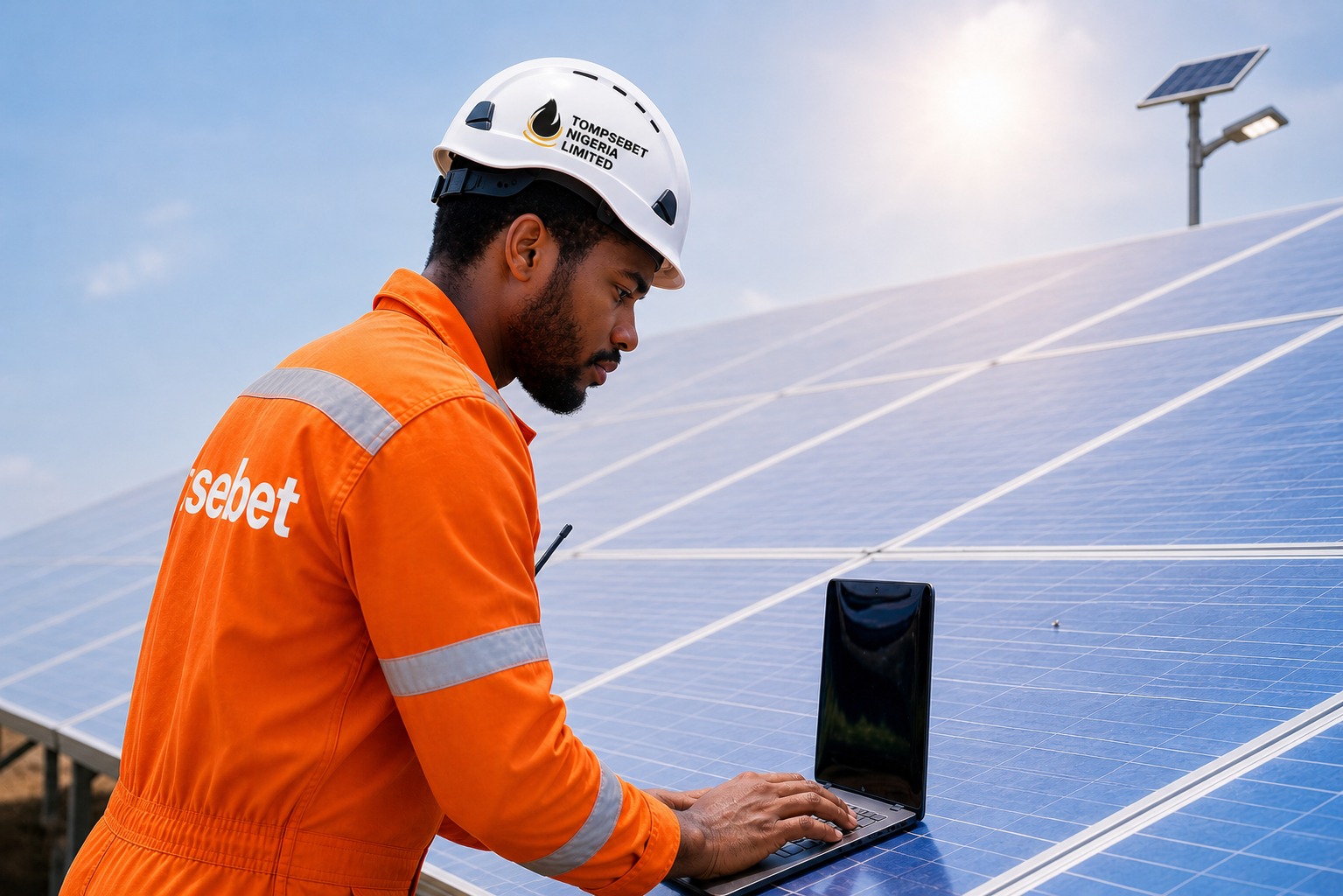 Solar street lighting installation